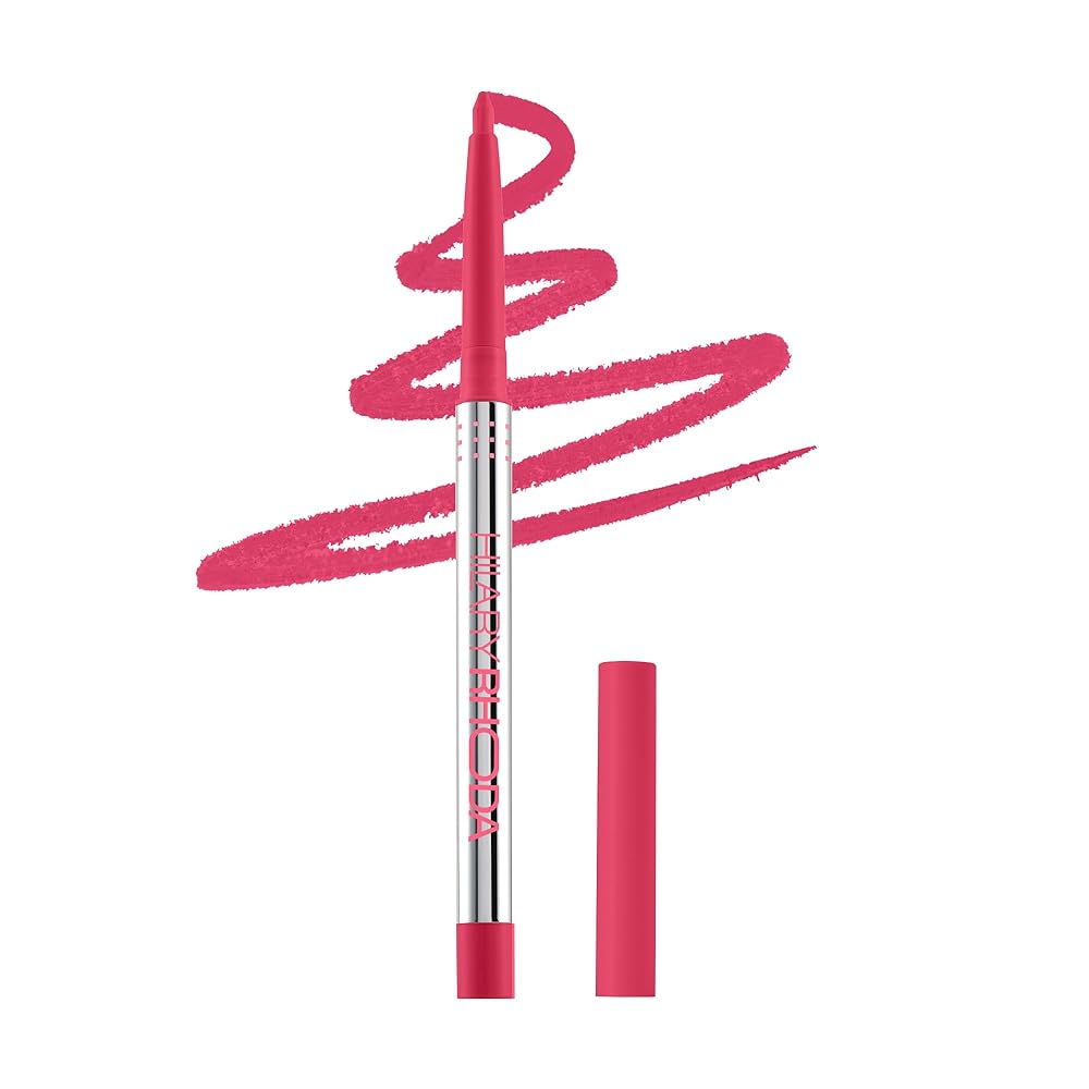 Hilary Rhoda Stroke It Eye Pencil | Coloured Eyeliner and Kajal Pencil | Easy Glide & Quick-Drying Formula | Matte Finish | Built-in Sharpener | 0.26g (Wild Pink | Shade 02)