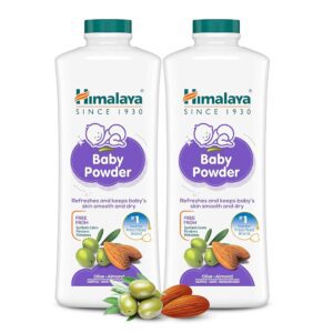 Himalaya Baby Powder 400g (Pack of 2) | Refreshes and keeps baby's skin smooth and dry