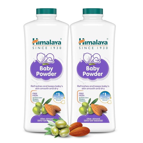 Himalaya Baby Powder 400g (Pack of 2) | Refreshes and keeps baby's skin smooth and dry