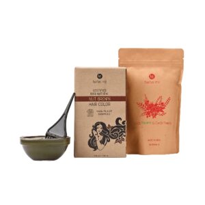 HM Herbal Me Certified Natural Henna Hair Color - Nut Brown (200g) - Herbal Me