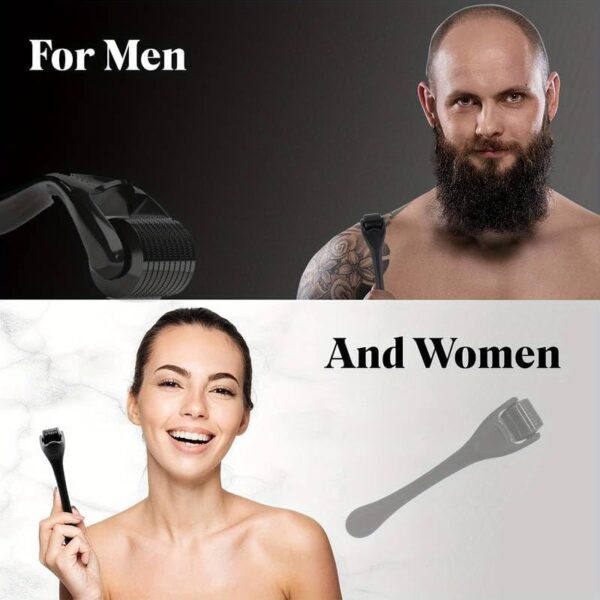 Homes' Pulse 0.50 mm Derma Roller | With 540 Titanium Alloy Needles | Promotes Beard & Hair Growth & Reduces Acne Scars | Safe & Effective to Use