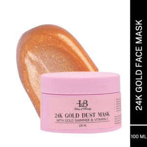 House of Beauty 24K Real Gold Dust Face Mask-Bridal Party Instant Glow W/T Niacin& Vit-C (100 ml) - House of Beauty