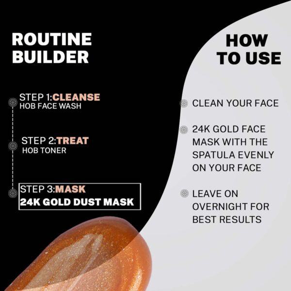House of Beauty 24K Real Gold Dust Face Mask-Bridal Party Instant Glow W/T Niacin& Vit-C (100 ml) - House of Beauty