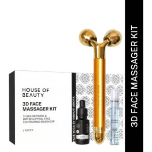 House of Beauty 3D Face Massager Tool For Double Chin, Sculpts Jawline & Cheeks,Shapes Nose (3 Pcs) - House of Beauty