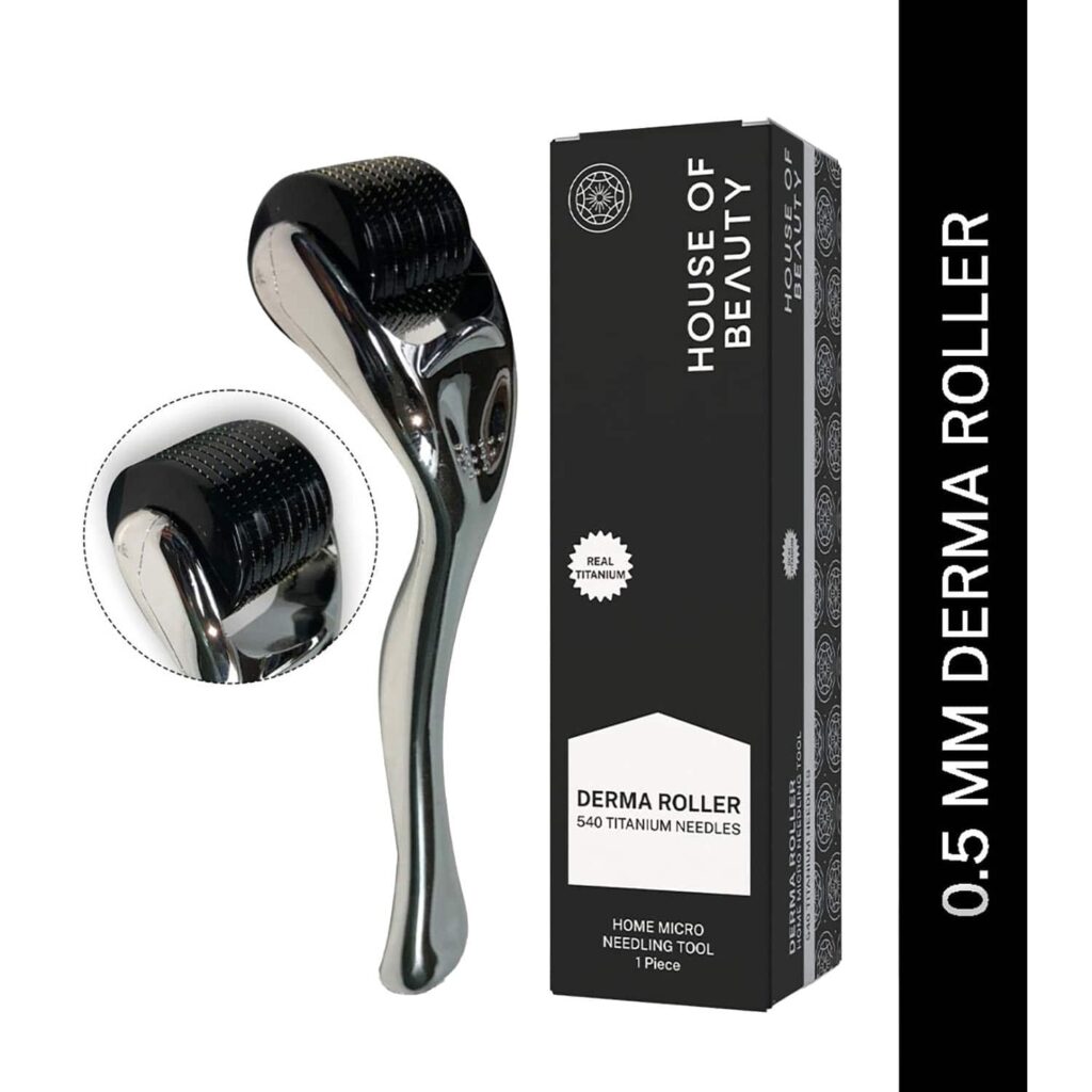 House of Beauty Derma Roller 0.50mm Reduces Pigmentation, Fade Pimples & Acne Scars (1 Pc) - House of Beauty