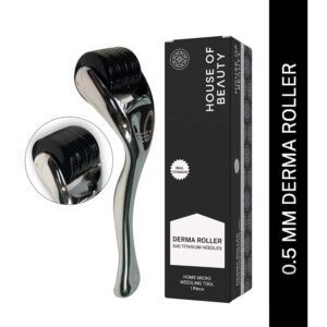 House of Beauty Derma Roller 0.50mm Reduces Pigmentation, Fade Pimples & Acne Scars (1 Pc) - House of Beauty