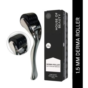House of Beauty Derma Roller 1.50mm For Home Use, Improves Hair Growth,Remove Stretchmarks (1 Pc) - House of Beauty