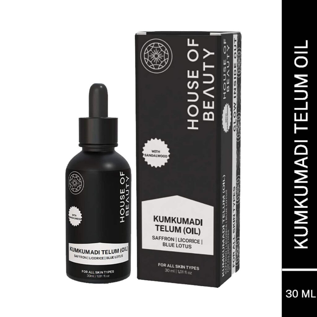House of Beauty Kumkumadi Oil With Pure Kesar For Dark, Pigmented Skin, Delays Aging Sign (30 ml) - House of Beauty