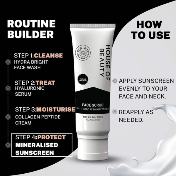 House of Beauty Mineral Sunscreen for Kids & Adults with Spf30++ & Blue Light Protection (100 ml) - House of Beauty