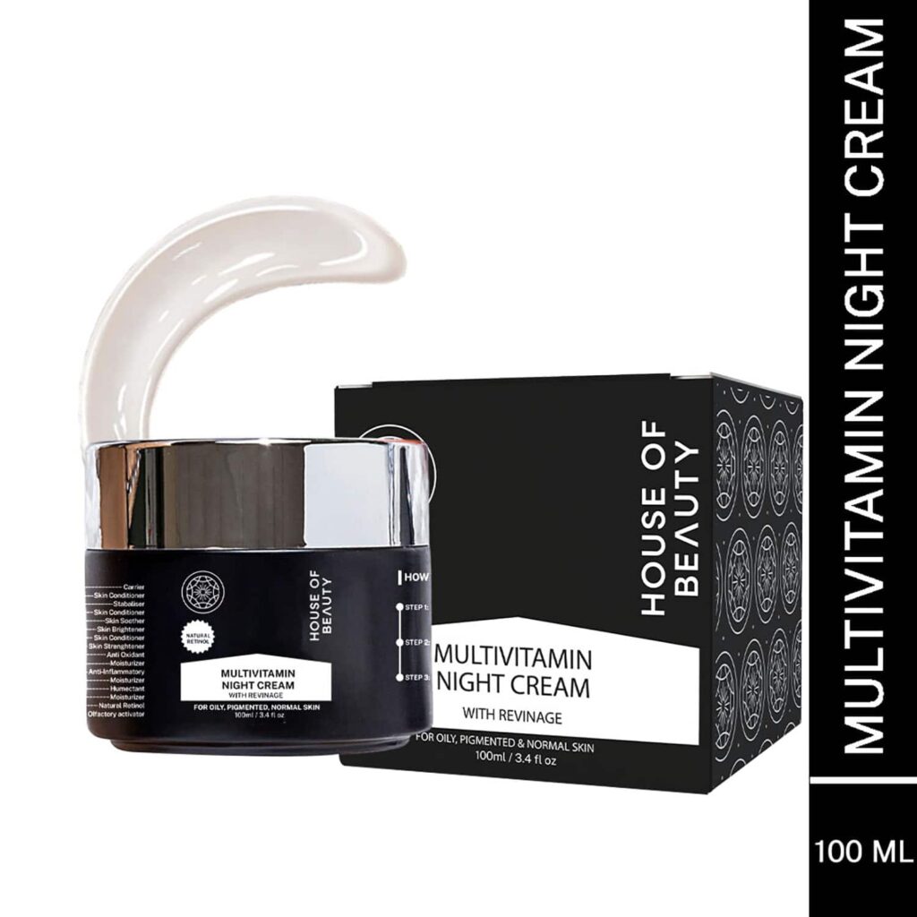 House of Beauty Multivitamin Nourish Night Cream W/T Revinage For Pigmented Ageing Skin (100 ml) - House of Beauty