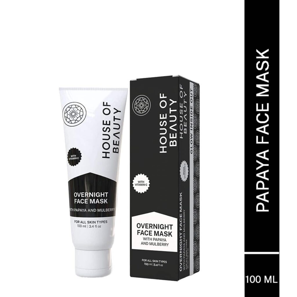 House of Beauty Overnight Face Mask-Pigmented Skin & Discoloration W/T Papaya Enzymes (100 ml) - House of Beauty