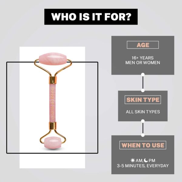 House of Beauty Rose Quartz Dermaroller - House of Beauty