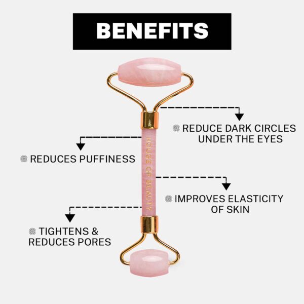 House of Beauty Rose Quartz Dermaroller - House of Beauty