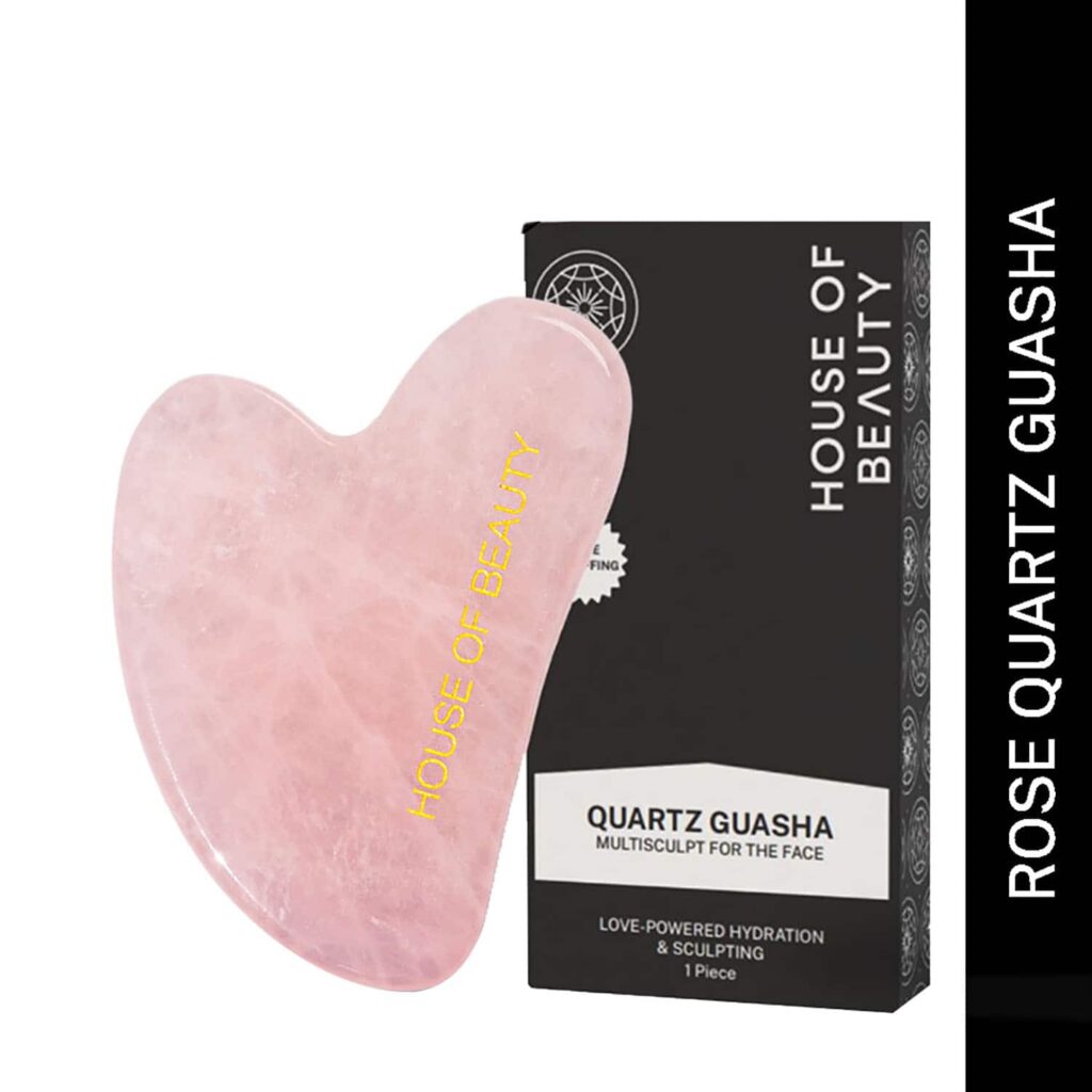 House of Beauty Rose Quartz Guasha Face Massager - House of Beauty