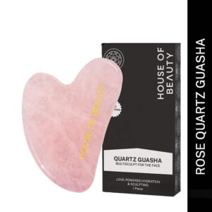 House of Beauty Rose Quartz Guasha Face Massager - House of Beauty
