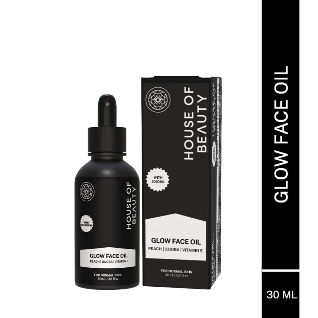 House of Beauty Super Fruit Glow Oil W/T Peach+Jojoba-All Skin Type For Massage & Primer (30 ml) - House of Beauty