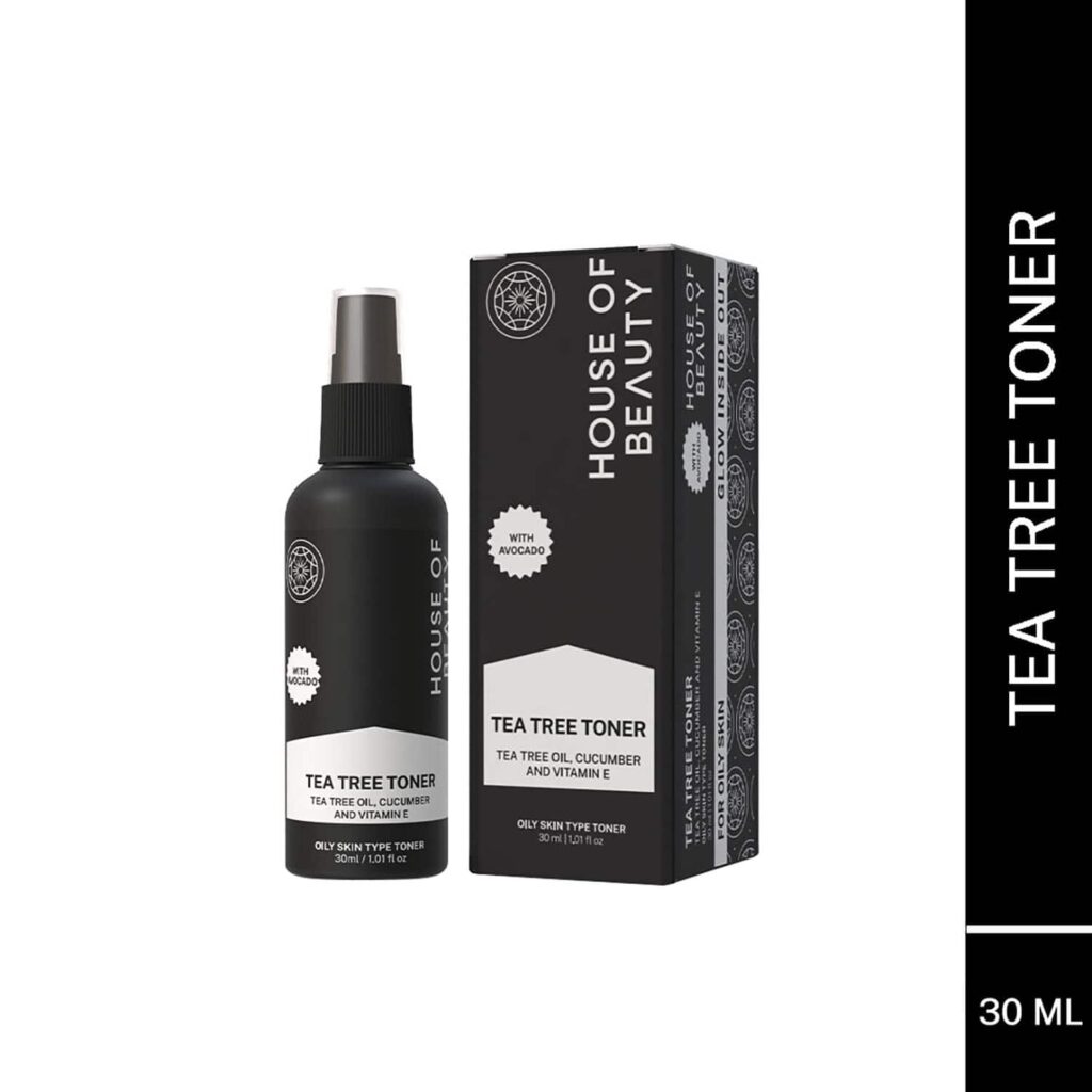 House of Beauty Tea Tree+Avocado Toner - Oily, Combination & Sensitive, Acne Prone Skin (30 ml) - House of Beauty