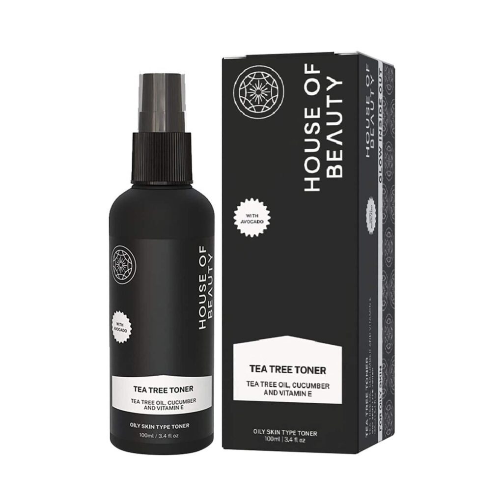 House of Beauty Tea Tree+Avocado Toner-Oily, Combination & Sensitive & Acne Prone Skin (100 ml) - House of Beauty