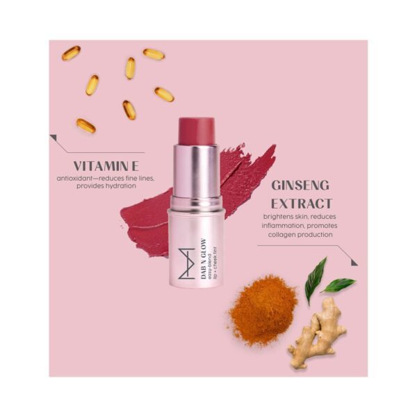 HOUSE OF MAKEUP Dab N Glow Easy-Blend Lip + Cheek Tint - Burnt Rose (8 g) - HOUSE OF MAKEUP