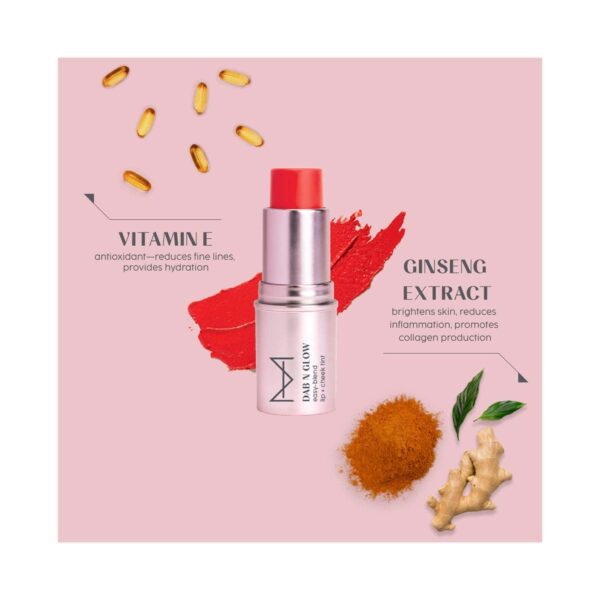 HOUSE OF MAKEUP Dab N Glow Easy-Blend Lip + Cheek Tint - Fiery Red (8 g) - HOUSE OF MAKEUP