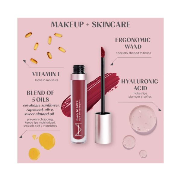 HOUSE OF MAKEUP Dawn To Dawn Super Stay Liquid Matte Lipstick - Cherry Cola (4.2 ml) - HOUSE OF MAKEUP