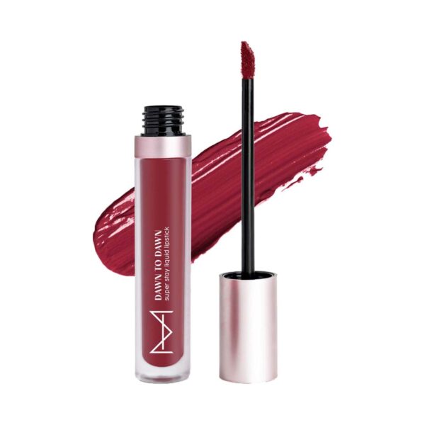 HOUSE OF MAKEUP Dawn To Dawn Super Stay Liquid Matte Lipstick - Cherry Cola (4.2 ml) - HOUSE OF MAKEUP
