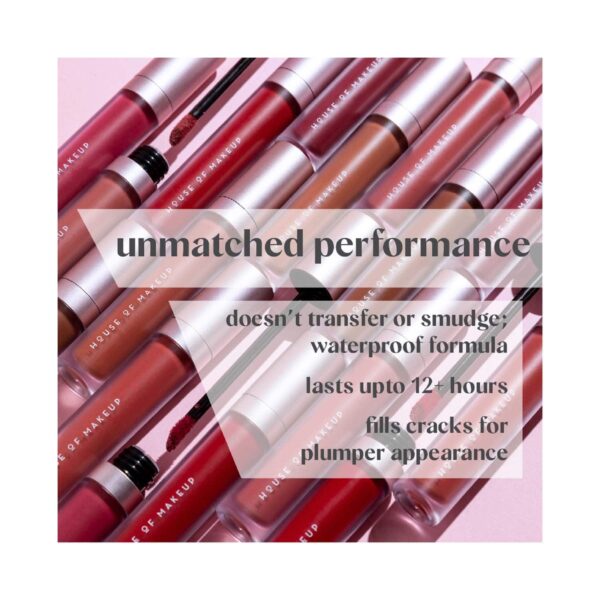 HOUSE OF MAKEUP Dawn To Dawn Super Stay Liquid Matte Lipstick - Ginger Snap (5 ml) - HOUSE OF MAKEUP