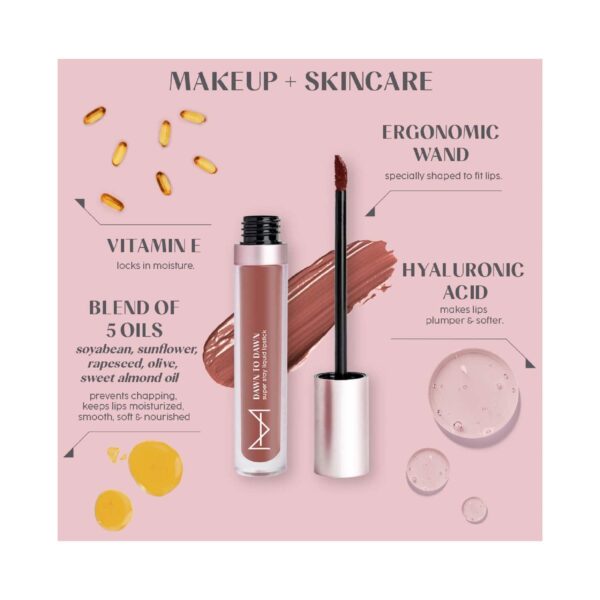 HOUSE OF MAKEUP Dawn To Dawn Super Stay Liquid Matte Lipstick - Rose Cream (4.2 ml) - HOUSE OF MAKEUP