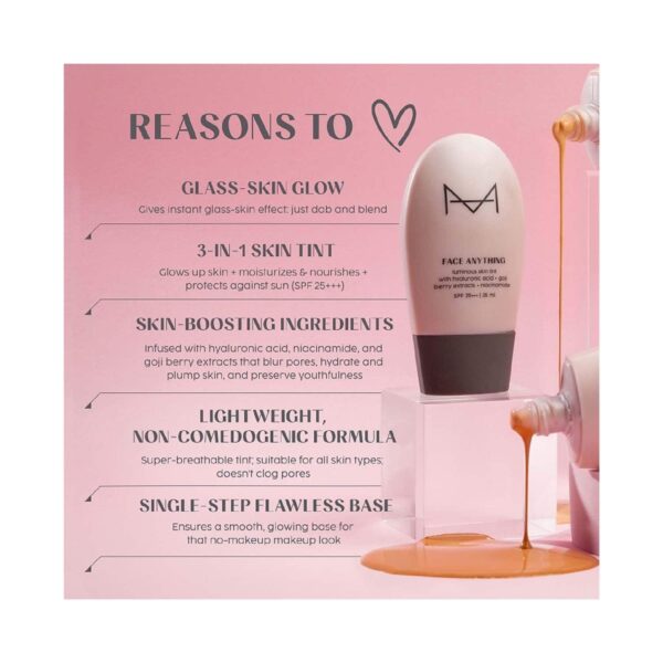 HOUSE OF MAKEUP Face Anything Luminous Skin Tint For Glass Skin - D10 Deep Skin Tone (35 ml) - HOUSE OF MAKEUP