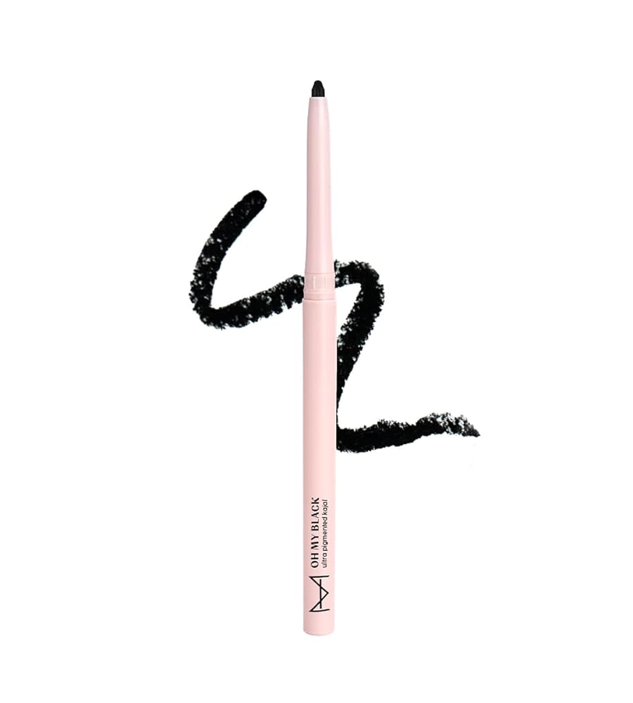 HOUSE OF MAKEUP Oh My Black Matte Kajal Black Waterproof Smudge Proof Kajal For Women|Black Long Lasting Kajal Pencil|Midnight Kajal Pencil For Women|Transfer-Proof Kohl...