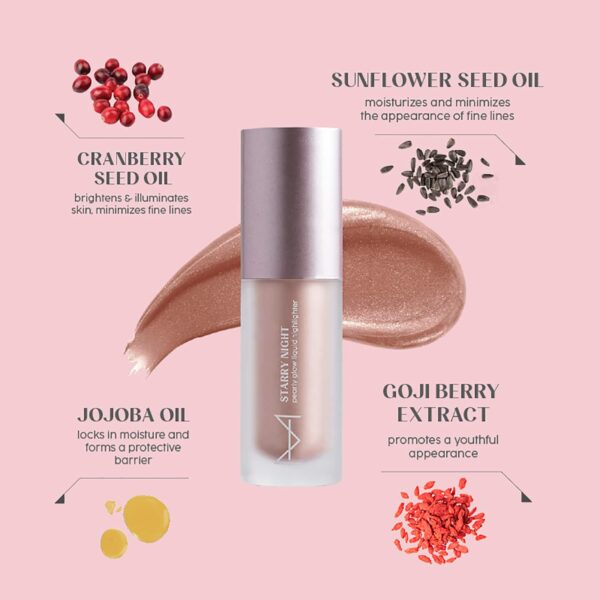 House Of Makeup Starry Night Pearly Glow Liquid Highlighter - Starburst (6 ml) - HOUSE OF MAKEUP