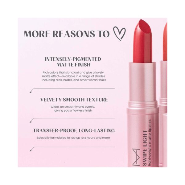 HOUSE OF MAKEUP Swipe Light Super Lightweight Bullet Lipstick - Red Currant (4 g) - HOUSE OF MAKEUP