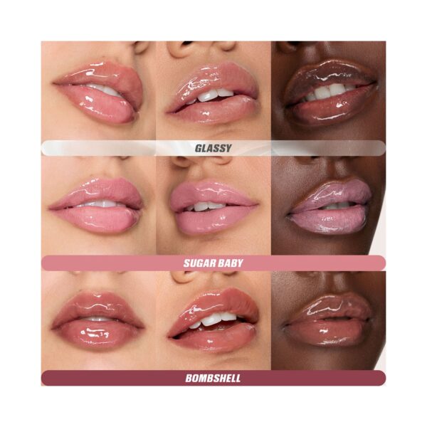 Huda Beauty Glossiest Gloss Trio - Glassy Bombshell Sugar Baby (3 pcs) - Huda Beauty