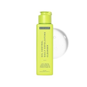 Hyphen Oil Control 2% AHA + BHA, Salicylic Acid Face Wash for Oily Skin & Acne| Daily Exfoliating Cleanser with 2% Niacinamide | Deep Cleanses & Removes Dirt | For Men & Women -...
