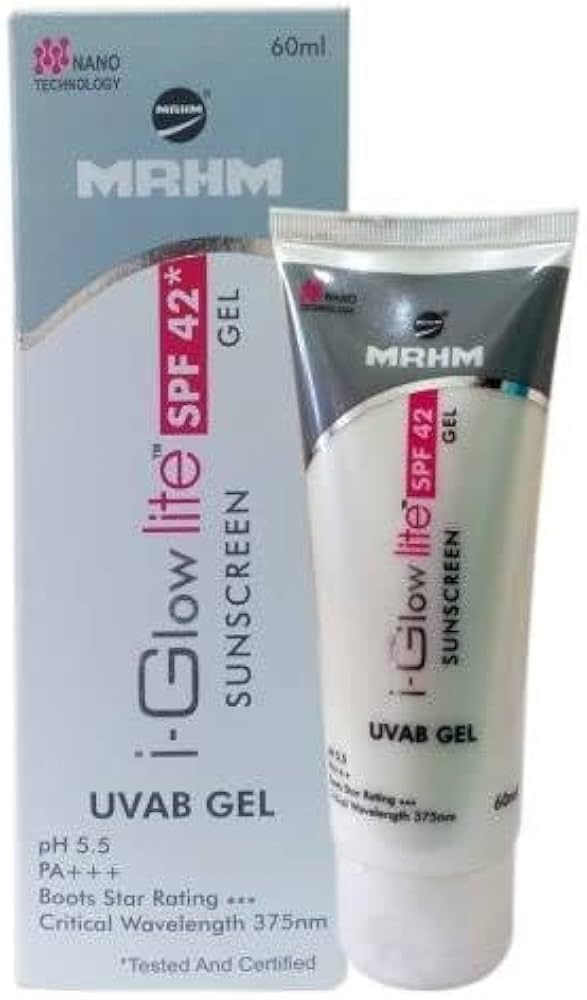 I-Glow Lite UVAB Sunscreen Gel, SPF 42 PA+++, pH 5.5, 60ml
