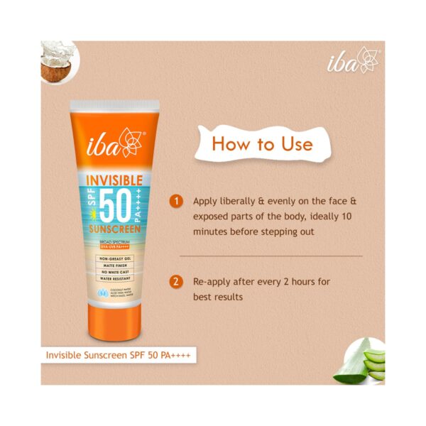 Iba Invisible Sunscreen SPF 50 Pa++++ (80g) - Iba