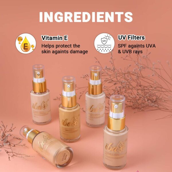 Iba Pure Skin Liquid Foundation SPF 15 - 03 Natural Beige (30ml) - Iba