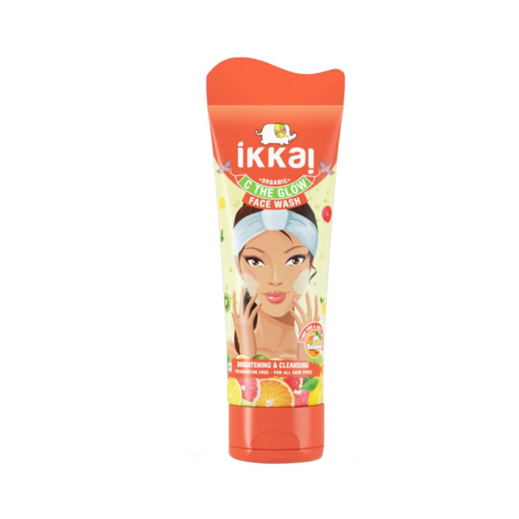 Ikkai Organic C The Glow Face Wash Gel (100ml) - Ikkai