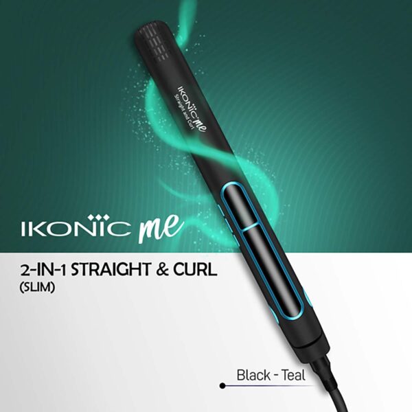 Ikonic Me 2 In 1 Straight and Curl Slim - Black - Ikonic Me