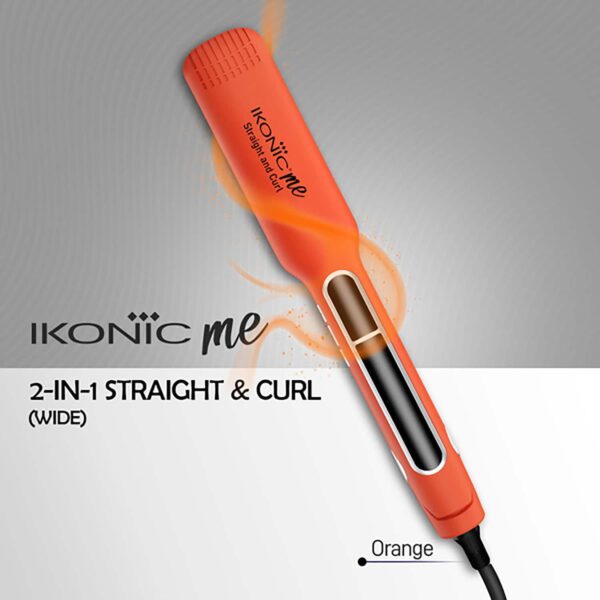 Ikonic Me 2 In 1 Straight and Curl Wide - Orange - Ikonic Me