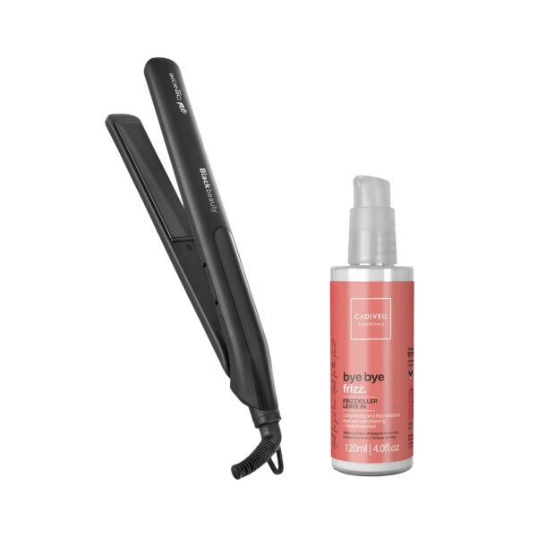 Ikonic Me-Black Beauty Hair Iron & Cadiveu-Bye Bye Frizz Leave-In Frizz Killer Combo - Ikonic Professional