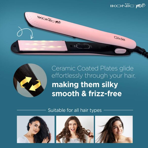Ikonic Me Glide Hair Iron - Peach - Ikonic Me