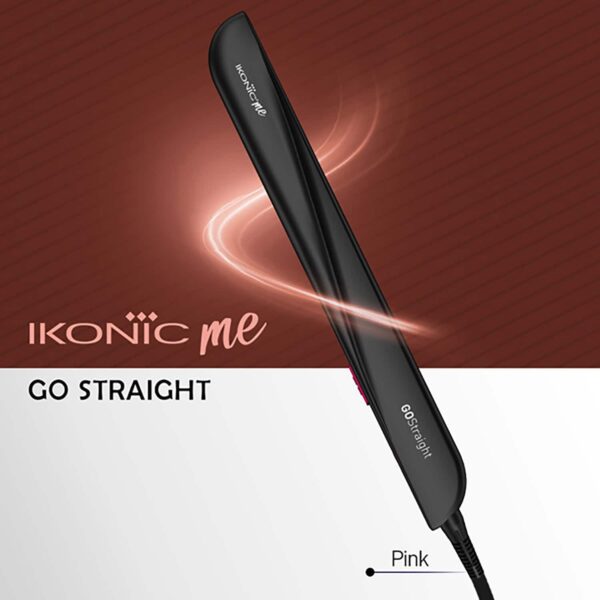 Ikonic Me Go Straight Hair Straightener - Black & Pink (1 pc) - Ikonic Me