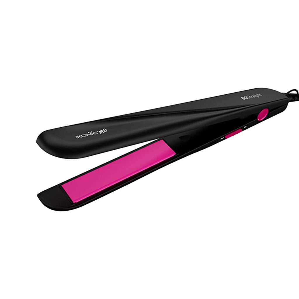 Ikonic Me Go Straight Hair Straightener - Black & Pink (1 pc) - Ikonic Me