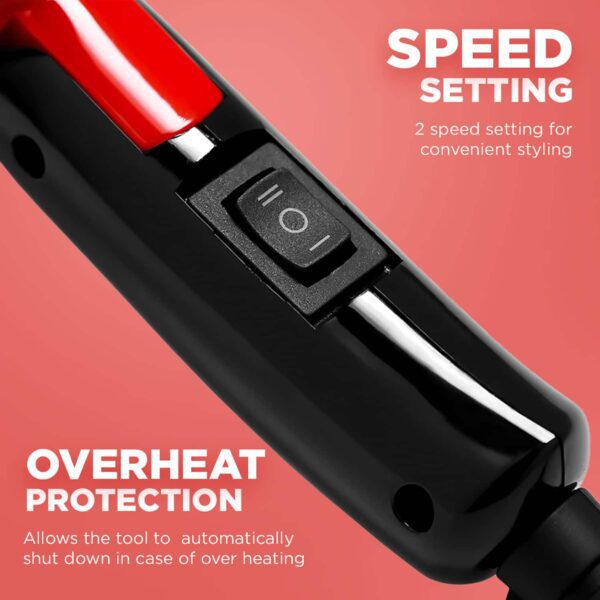 Ikonic Me Mini Speedy Hair Dryer - Black & Red (1 pc) - Ikonic Me