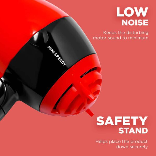 Ikonic Me Mini Speedy Hair Dryer - Black & Red (1 pc) - Ikonic Me