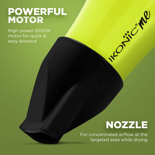 Ikonic Me Mini Speedy Hair Dryer - Black & Yellow (1 pc) - Ikonic Me