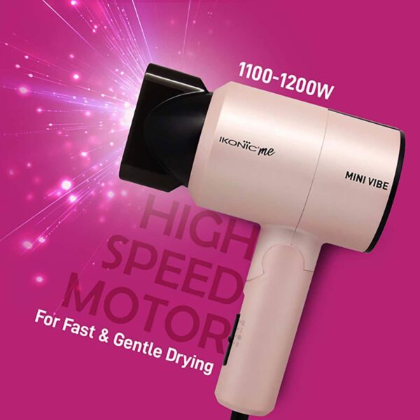 Ikonic Me Mini Vibe Hair Dryer - Black & Pearl Pink (1 pc) - Ikonic Me