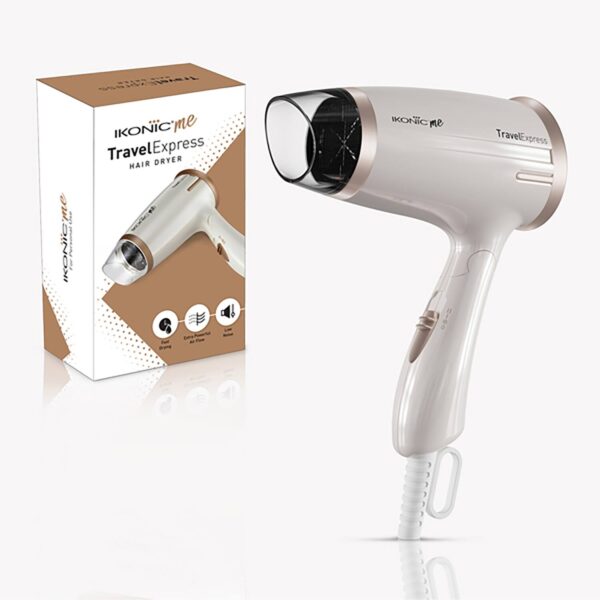 Ikonic Me Travel Express Hair Dryer - White (1 pc) - Ikonic Me