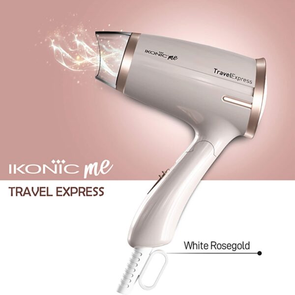 Ikonic Me Travel Express Hair Dryer - White (1 pc) - Ikonic Me